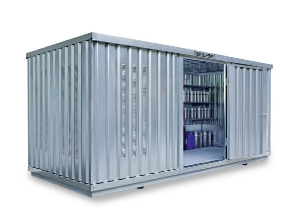 SÄBU SAFE Tank 1700, verzinkt, montiert, nicht isoliert, PLG, 5.080 x 2.170 x 2.300 mm, Einflügeltür auf der 5 m Seite, F219620101