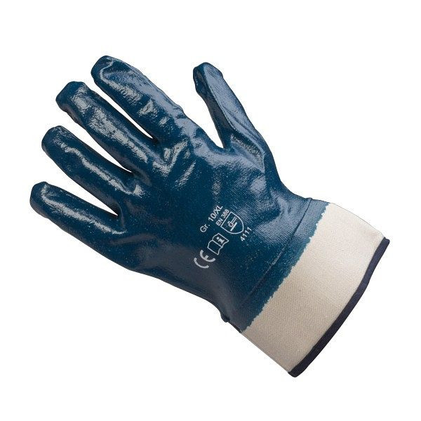 WERO Comfort Jersey Nitril Plus Sicherheitshandschuh natur/blau, Größe 10, VE: 12 Paar, 20461881