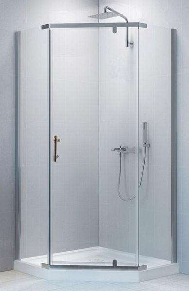 Sanotechnik Fünfeck Duschkabine 90 x 90 x 190cm chrom, SW190C