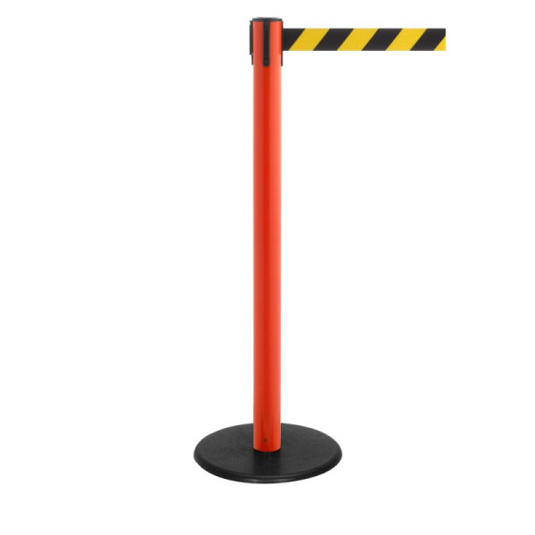 Stein HGS Personenleitsystem -P-Line Famous-, rot, schwarz/gelb diagonal (schraffiert), mit Gurtendstück (Standard), Gurtlänge: 4 m, 12819-1702