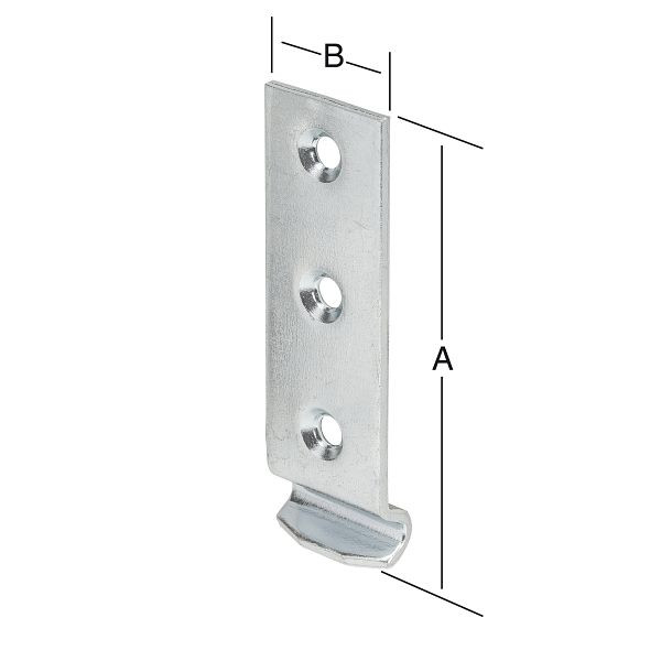 Vormann Schließhaken 46 x 15 mm, gekröpft verzinkt, VE: 50 Stück, 000009015Z