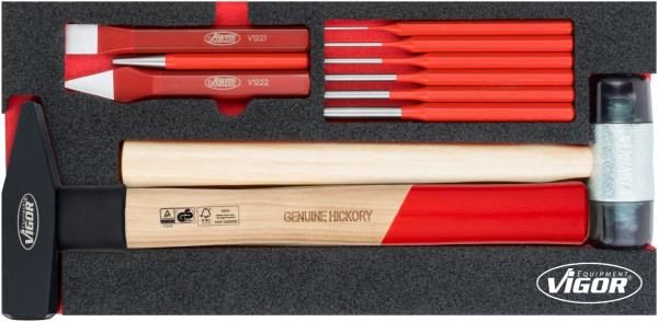 VIGOR Zangen-, Hammer- und Meißel Satz, Anzahl Werkzeuge: 11, V5006
