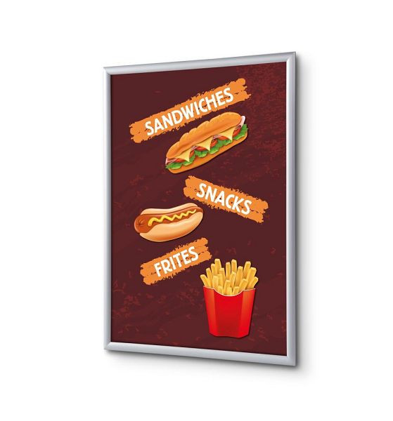 Showdown Displays Klapprahmen A4 Komplettset Snacks Englisch, KRA4G25LPPI416