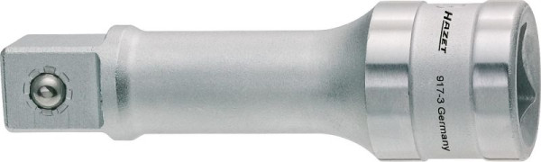Hazet Verlängerung, Vierkant hohl 12,5 mm, Vierkant massiv 12,5 mm, Mit Kugelsicherung, Abmessungen / Länge: 76 mm, 917-3