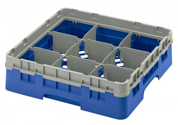 Cambro Spülkorb mit 9 Fächer Camrack® 9 cm Blau, 9S318168