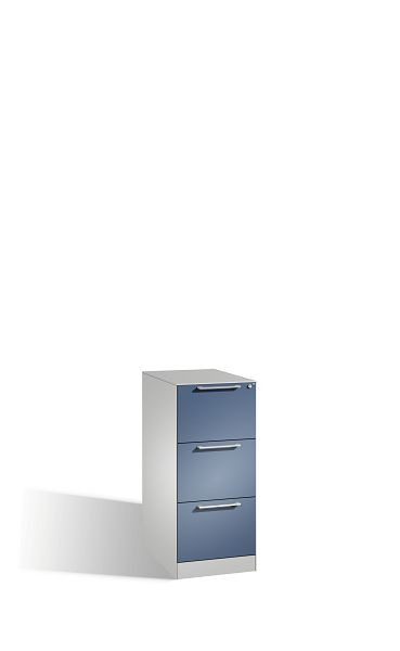C+P Hängeregistraturschrank Asisto, H1010xB440xT600mm, Farbe: Lichtgrau / Fernblau, Bügelgriff, 146245-311 S10061