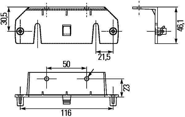 HELLA Halter, Seitenmarkierungsleuchte, geschraubt, 8HG 160 409-002