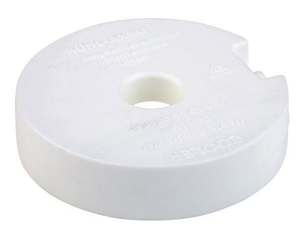 APS Kühlakku, Ø 10,5 cm, Höhe: 2,5 cm, Polyethylen, weiß, gefüllt mit Kühlflüssigkeit, 10781
