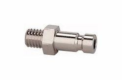 Riegler Nippel NW 2,7, Messing vernickelt, Außengewinde, 107103