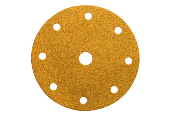 Mirka Schleifscheibe GOLD 150mm Grip 9-fach gelocht P60, VE: 50 Stück, 2362605060