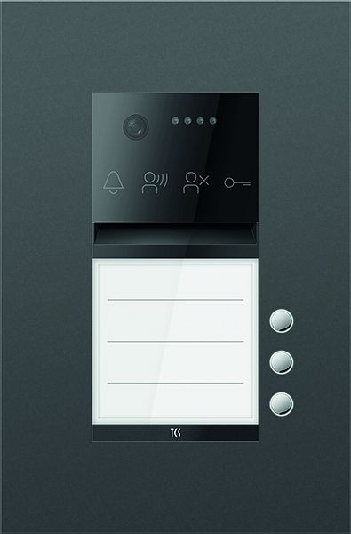 TCS Türkontrollsystem PES PRO IP Video Außenstation 3T 1 Spalte UP RAL7016 anthrazitgrau, AVU400103-0017