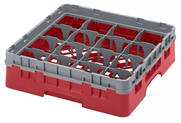 Cambro Spülkorb mit 16 Fächern Camrack® 9,2 cm maximale Höhe, Farbe: Rot, 16S318163