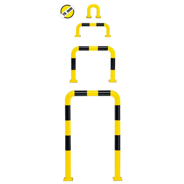 Stein HGS Schutzbügel -Mountain-, 600 x 2000 mm / feuerverzinkt und beschichtet / mit schwarzen Streifen, 25814