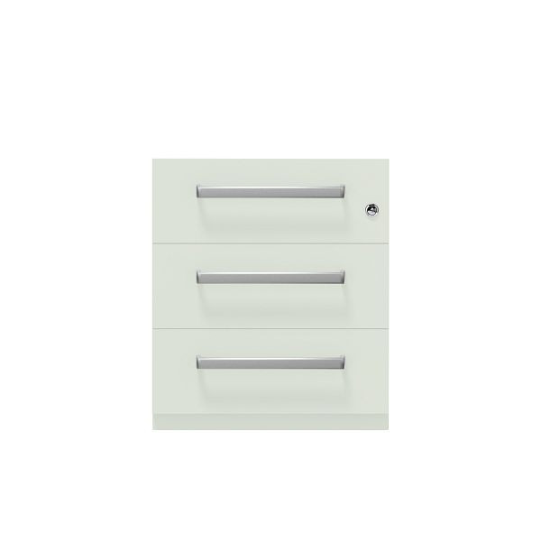 Bisley Rollcontainer Note™, 3 Schubladen, Tiefe 775 mm, Designgriff, 644 portland, NWH79M7BBB644