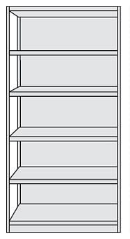 Kerkmann Büro-Komplett-Regal Progress 500, B 960 x T 300 x H 1900 mm, lichtgrau, 50941211