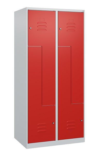 C+P Z-Spind Classic PLUS, 4 Abteile, 1700x800x500mm, 7035/3020, Zylinderschlösser, 0800037-224 S10017
