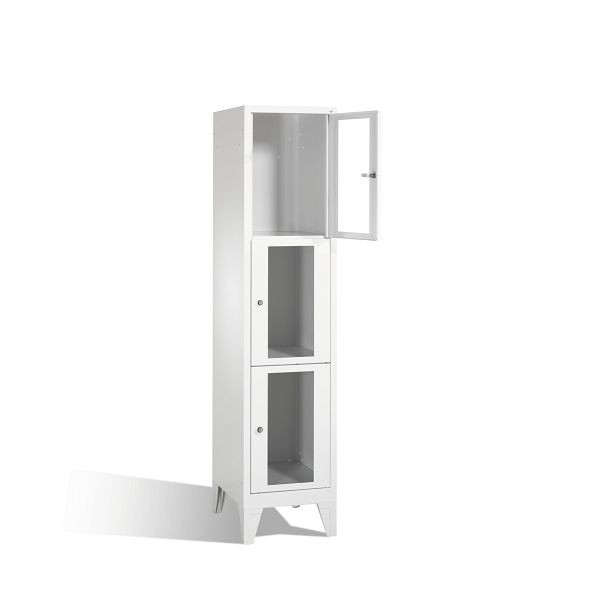 C+P Schließfachschrank Classic, H1850xB420xT500mm, Farbe: Lichtgrau, 8010A123 S10001