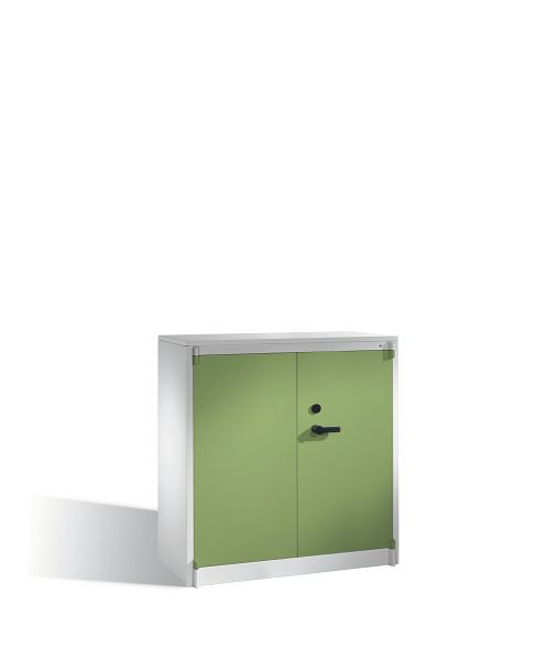 C+P Feuerschutzschrank Certos, H1226xB1200xT500mm, Farbe: Lichtgrau / Resedagrün, Klinkengriff, 3 OH, 1181-00 S10174