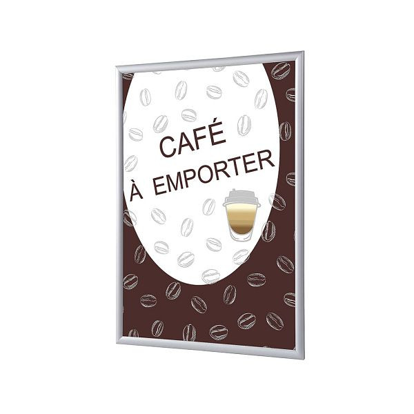 Showdown Displays Klapprahmen A4 Komplettset Kaffee To Go Französisch, KRA4G25LPPI578