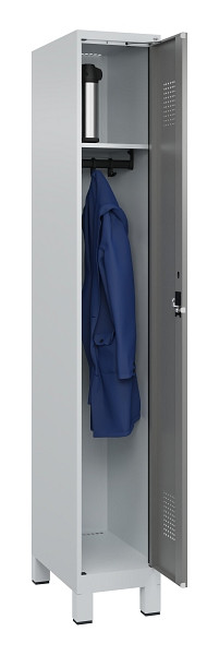 C+P Spind Evolo PLUS, mit Füßen, 1 Abteil, 1950x300x500mm, 7035/0004, Verschluss Zylinderschloss, Ablageböden 1, 049010-10 S10042