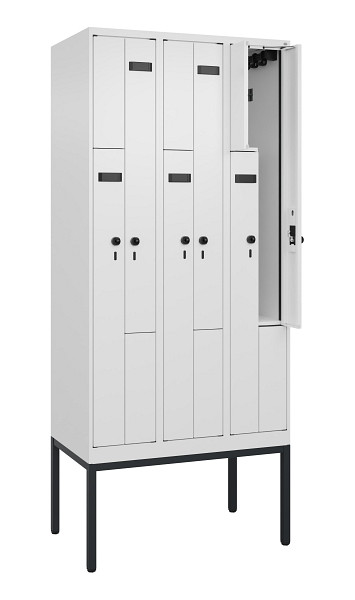 C+P Z-Spind Evolo PLUS, Gestell, 6 Fächer, 2120x900x500mm, 9016/9016, Drehriegel, 0490337-306 S10019