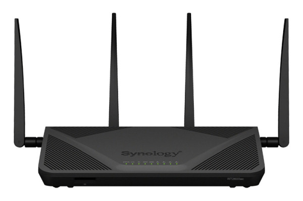Synology WLAN Router, max. 2,53 GBit/s, Dual Band (2,4 GHz & 5 GHz), Gbit LAN, USB 3.0, 230VAC, RT2600ac