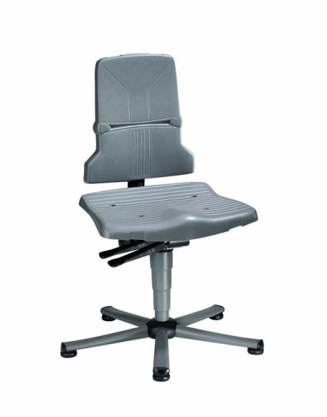 bimos Sintec Arbeitsdrehstuhl Sitz- und Rückenlehne aus Kunststoff mit Synchrontechnik und Gewichtsregulierung, mit Gleiter, 9820-1000