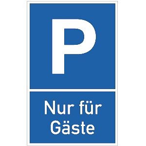 Moedel Parkplatzschild - Nur für Gäste, Alu, 250x400 mm, 56952