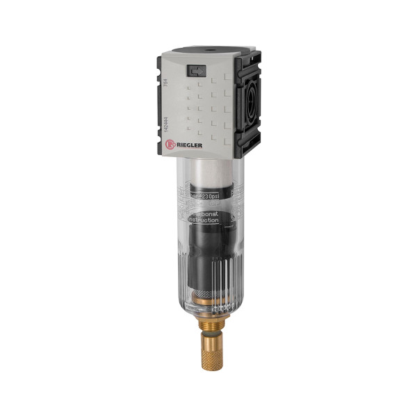 Riegler Vorfilter »FUTURA-mini« mit PC-Behälter, 0,3 µm, BG 0, G 1/4, VA, 142444