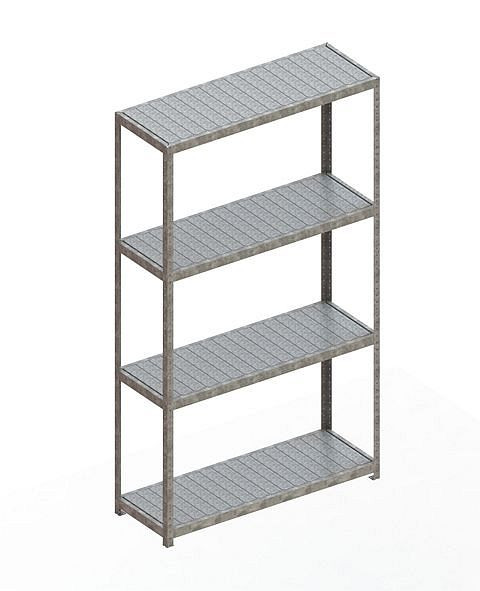 Meta SPEED - RACK Regal 2970x1700x600 mm mit Stahlpaneelen, verzinkt, Bodenanzahl: 4, 20087019