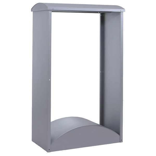 Mendler Brennholzlager HWC-P77, Kamin-/Feuerholzregal Holzlager Holzunterstand Outdoor Metall 160x98x50cm, grau, 199770+199771