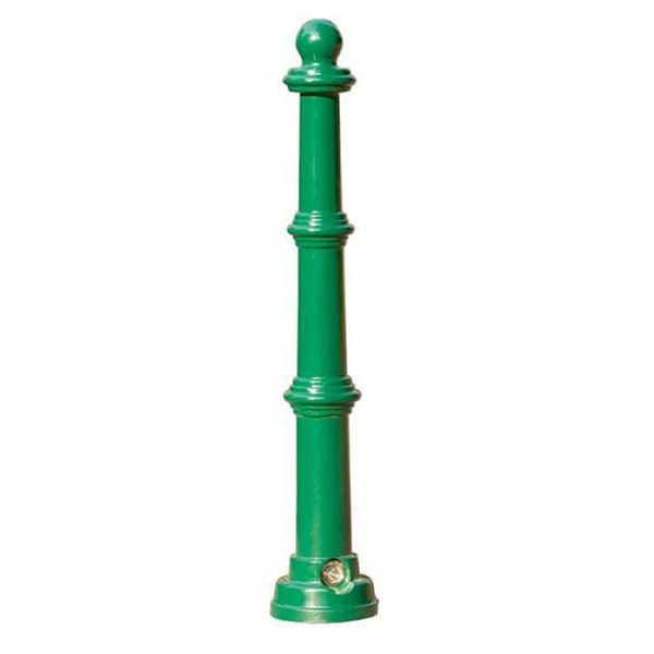 Stein HGS Stilpoller -Ladon-, herausnehmbar mit 3p-Technologie, (Sechskantverschluss), inkl. Bodenhülse, RAL 6009 tannengrün, 25011-04