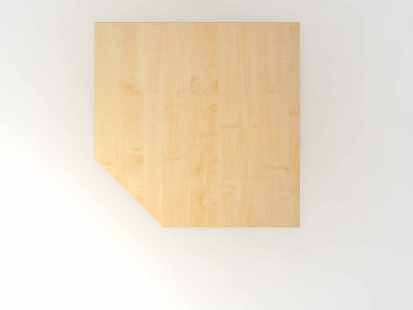 Hammerbacher Verkettungsplatte Trapezform /Konsole /Stützfuß Ahorn/Silber, Quadratform mit abgeschrägter Ecke, VXBT12/3/S