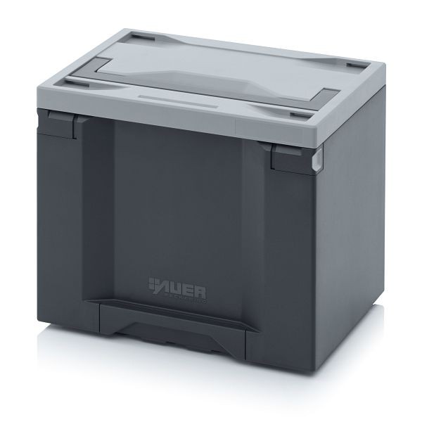 Auer Toolboxen Pro, 40 x 30 x 34 cm, Box dunkelgrau, Deckel hellgrau, TB 4333 F4