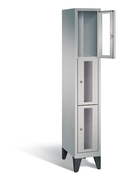 C+P Schließfachschrank Classic, H1850xB320xT500mm, Farbe: Weißaluminium, 8010A103 S10009