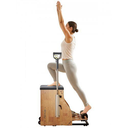 VEVOR Pilates-Stuhl mit geteilten Pedalen, Griffen, Gummibaumholzrahmen, Trainingsreformer, Widerstandstraining, PLTWTYJSM000RTH7TV0