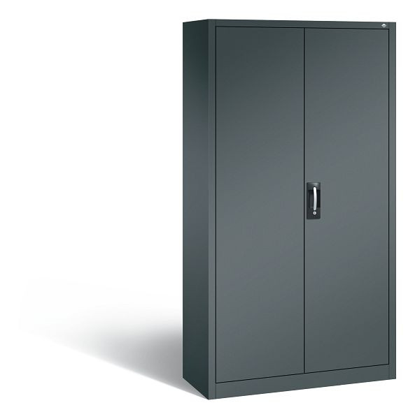C+P Magazinschrank Serie 13, H1980xB1000xT420mm, Farbe: Anthrazitgrau, Muldengriff, 133144A24 S10021