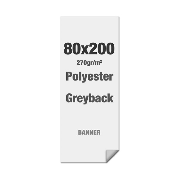 Showdown Displays Polyester-Greyback 270 g/m² 80 x 200 cm - L-Banner - PVC-Frei, LPG80x200M270LB