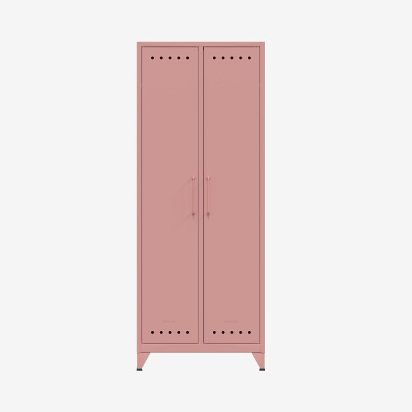 Bisley Fern Maxi Kleiderschrank, mit Kleiderstange und festem Fachboden, pastellpink (620), FERMAX620