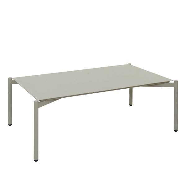 Mendler Aluminium-Gartentisch HWC-O11, Outdoor Loungetisch Kaffetisch Tisch Balkontisch, 105x65cm, hellgrün, 110598