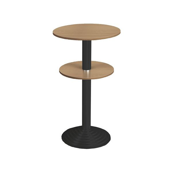 Bisley Stehtisch, rund, Durchmesser: 600mm, zwei Platten, 19mm Tischstärke, 334 anthrazitgrau x BC buche, SR206BC334