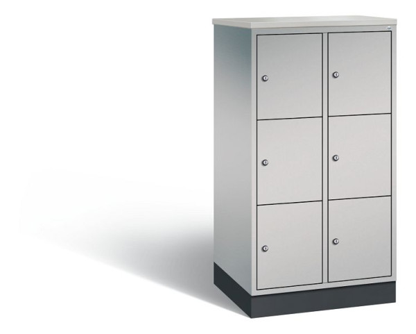 C+P Schließfachschrank Intro, H1255xB620xT490mm, Farbe: Weißaluminium, 8573-201 S10257
