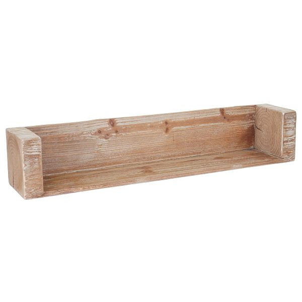 Mendler Wandregal HWC-A15, Hängeregal Bücherregal, Tanne Holz rustikal massiv, 80cm, 56884