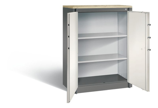 C+P Feuerschutzschrank Certos, H1226xB930xT500mm, Farbe: Vulkangrau / Perlweiß, Klinkengriff, 3 OH, 1171-00 S10315