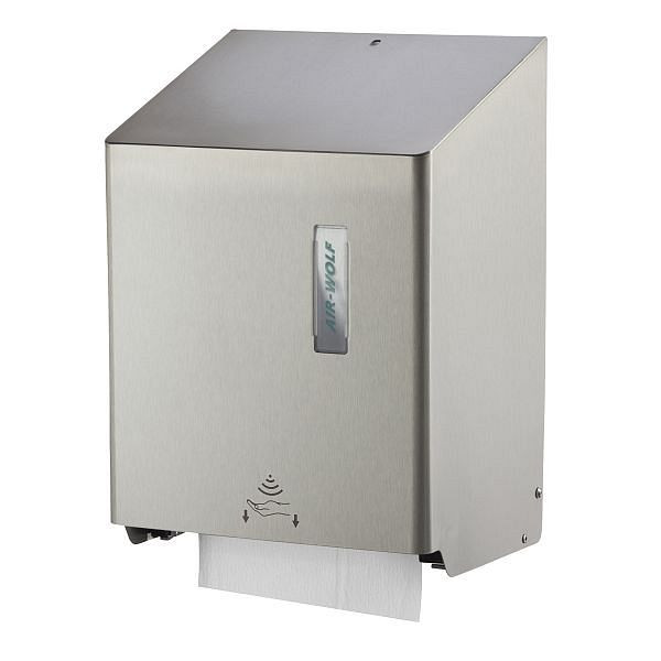Air Wolf Automatischer Rollenhandtuchspender, Serie Omega, H x B x T: 406 x 278 x 211 mm, Edelstahl beschichtet, 29-024