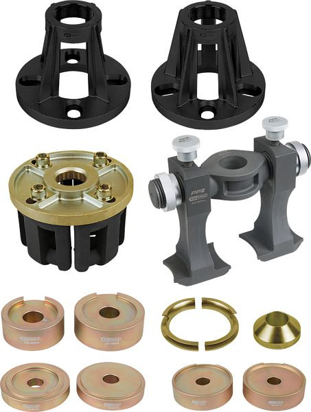 KS Tools Universal Werkzeug-Satz zur Kompakt-Radlagermontage, Demontage und zum Antriebswellen-Auspressen, 20-teilig, 440.0640