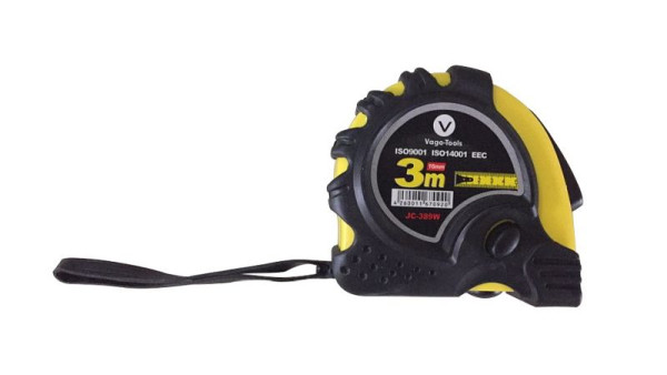 VaGo-Tools Rollmaßband Maßband Messband 3m Bandmaß Rollband mit zwei Stopknöpfe, JR-389W_kv