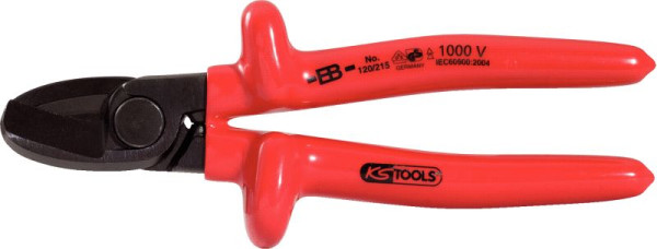 KS Tools 1000V Einhand-Kabelschneider, 215mm, 117.1259, 4042146328569