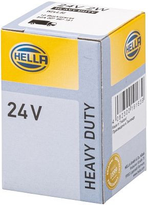 HELLA Halogen-Glühlampe, W2W, Heavy Duty, 24V, 2W, Schachtel, 8GA 007 997-181