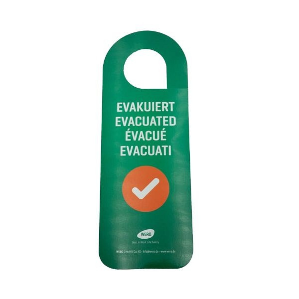 WERO Türanhänger "Evakuiert", 290143, 4052677068025